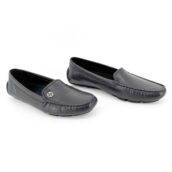 Gucci Interlocking GG Driving Loafers EU 36.5 US 6.5 Black Leather Flat Shoe - Picture 1 of 14